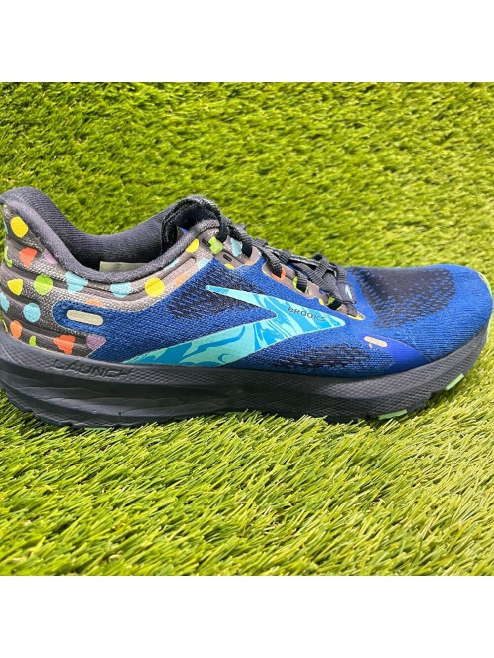 Brooks Launch 9 Mens Size 8 Navy Blue Athletic Running Walking Shoes Sneakers